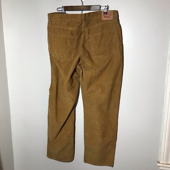 Levi’s ‘94 baggy womens corduroys 32 wide leg dad pants mid rise yellow brown - Picture 3 of 11